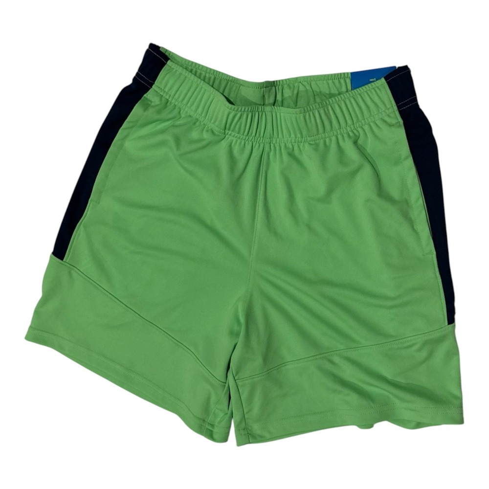 DSG Boys Knit Performance All Sport Shorts Hyper‎ Lime Green Navy Size L 14-16